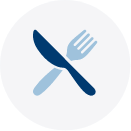 Food May Affect EPIDIOLEX Levels | Fork and Spoon Icon